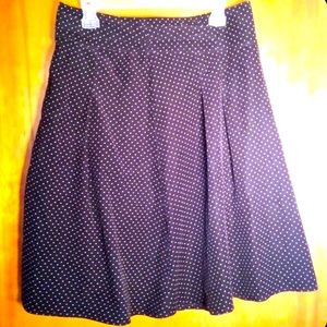 H&M Corduroy Black & Polka-Dot  Skirt